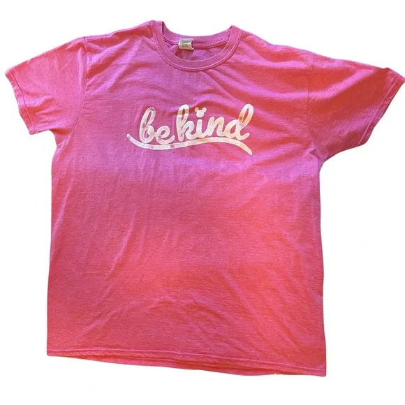 Mickey Mouse Silhouette  'Be Kind' Pink T-Shirt Size XL - Picture 2 of 4